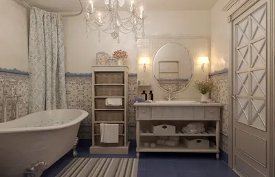 Ванная комната в стиле прованс: фото дизайна интерьеров | ivd.ru