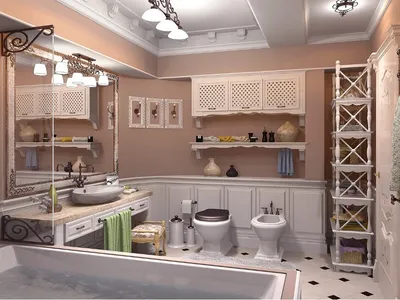 Ванная комната в стиле прованс: 80+ элегантных идей и обзор лучших  интерьерных тенденций | Домашние хлопоты | Дзен