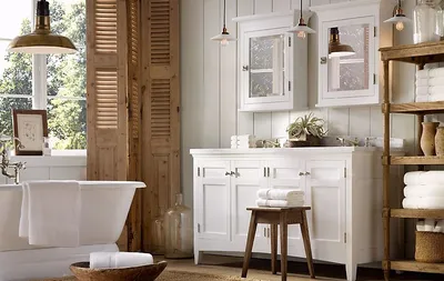 Ванная комната в стиле прованс. ✓ Фото, особенности дизайна и отделки.