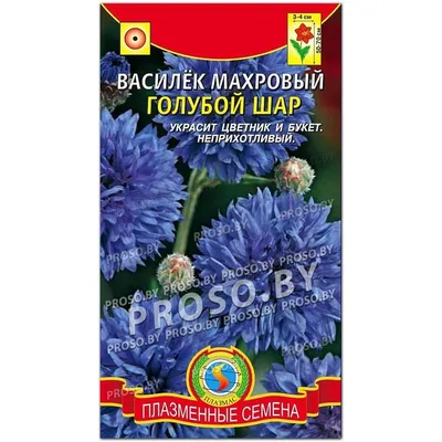 Семена Семена Украины Василек махровый Голубой шар 0,5г ❤️ доставка на дом  от магазина Zakaz.ua