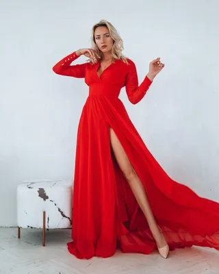 Купить вечернее платье 709_red красного цвета по цене 35000 руб. в Москве в  интернет-магазине Принцесса