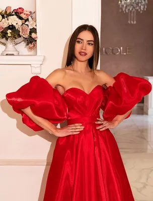 Красное вечернее платье миди купить в Москве