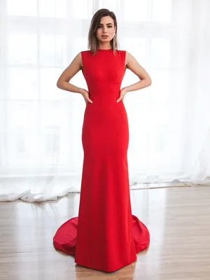 Роскошное вечернее красное платье (61 фото)