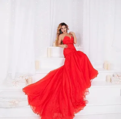 Вечернее красное платье для фотосессии — цена 2500 грн в каталоге Вечерние  платья ✓ Купить женские вещи по доступной цене на Шафе | Украина #47672102
