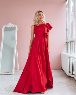 Длинное красное вечернее платье Farfalle 1880 малина — купить в Москве -  Свадебный ТЦ Вега