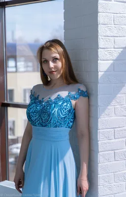Женское вечернее платье-русалка, голубое кружевное платье с перьями и  открытыми плечами, расшитое бисером, на заказ, для выпускного вечера |  AliExpress