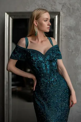 Вечернее платье изумрудное K086 - прокат от 4000 руб. | Санкт-Петербург