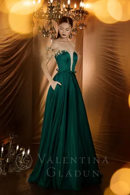 Роскошное вечернее платье изумрудного цвета на выпускной FENIX | Вечерние  платья оптом | Валентина Гладун