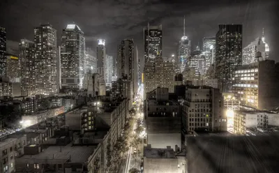 Скачать 1920x1080 нью-йорк, сша, ночной город, вид сверху обои, картинки  full hd, hdtv, fhd, 1080p