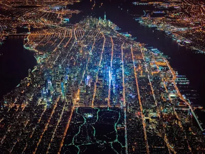 модульная картина на холсте \"Вечерний Нью-Йорк\"