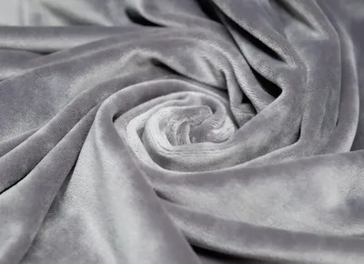 Ткань велюр однотон. серый ш 1,45 (пэ 92% эл 8%) купить в Красноярске -  Домас