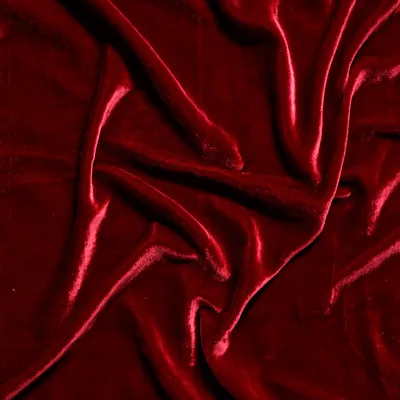 Dark Red Silk Velvet Fabric