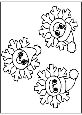 Веселая снежинка раскраска - 70 фото