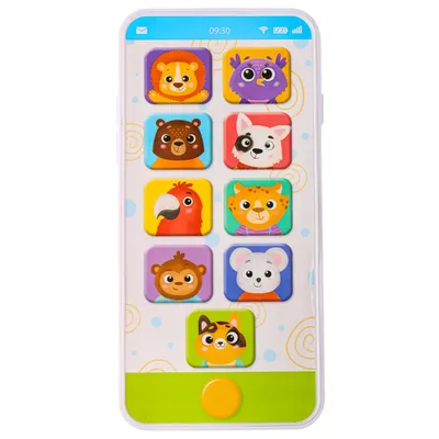 Интерактивный детский развивающий смартфон \" Весёлые зверята\"; музыкальный  обучающий телефон для малышей/прорезыватель /цвет микс - купить с доставкой  по выгодным ценам в интернет-магазине OZON (1125456351)