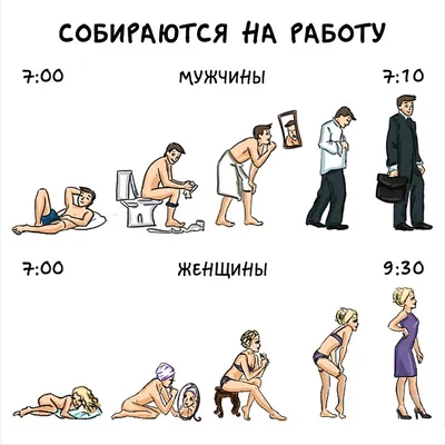 14 смешных отличий мужчины от женщины