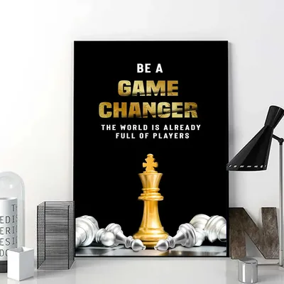 Веселые шахматы игра плакаты, принты для офиса, гостиной, домашний декор,  станьте игровым изменителем, вдохновляющие цитаты, Картина на холсте,  настенное искусство | AliExpress