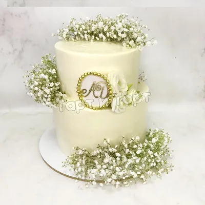 Купить Свадебный торт №146 — 930 грн/кг*С учетом декора Cupcake Studio 2022