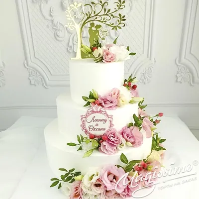 Заказать Свадебный торт с орхидеями в Днепре