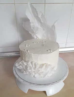 Свадебный торт \"Золото и цветы\"
