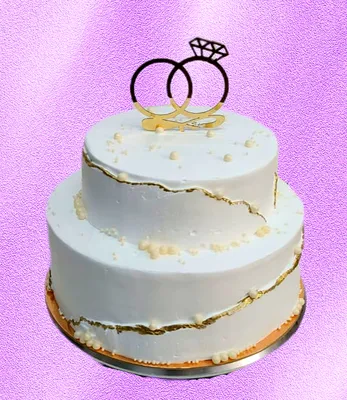 Торт заказной Свадебный №106 - купить в Уфе, узнать цены и заказать в  интернет магазине Дионис с доставкой.