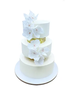 Свадебный многоярусный торт #127 купить, заказать с доставкой по Саратову и  Энгельсу - кондитерская Ваниль КорицА