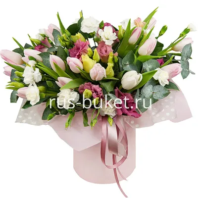 Букет 45 тюльпанов микс \"Поэзия Весны\" купить за 7 750 руб. с  круглосуточной доставкой | Мосцветторгком