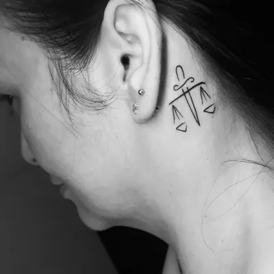 150+] Фото Тату Знак Зодиака Весы | TATTOO-LOVE | Tattoos, Libra tattoo,  Behind ear tattoo