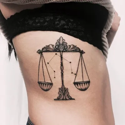 Тату - зодиак Весы | ANATOMY TATTOO STUDIO | Дзен