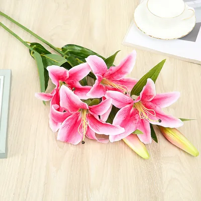 Длинный стебель, свадебный настоящий цветочный букет, ветка, искусственный  цветок, искусственные лилии, поддельное растение – лучшие товары в  онлайн-магазине Джум Гик