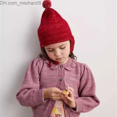 Вязаная шапка для девочек с меховым помпоном купить за 390 руб. в  интернет-магазине Детский Лес с быстрой доставкой