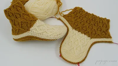 Тунисское вязание-тапочки