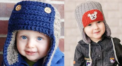 Вязаные шапки на мальчика фото фотографии