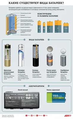 Какие существуют виды батареек? Инфографика | Инфографика | Вопрос-Ответ |  Аргументы и Факты