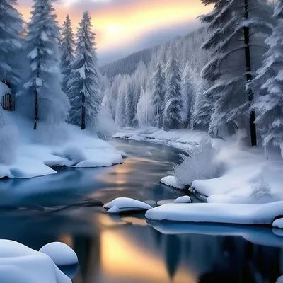 Красивые виды зимы волшебные» — создано в Шедевруме