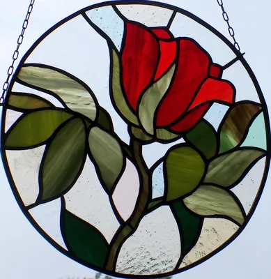 витражи тиффани в интернет магазине leviart.shop в Москве купить, техника  витраж, витраж на окно для детей \"Паутина с пауком\"
