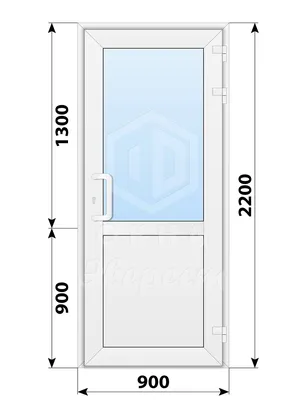 Пластиковая входная одностворчатая дверь со стеклом 900x2200 - купить  недорого в Москве, фото, отзывы, цена от 25200 руб.