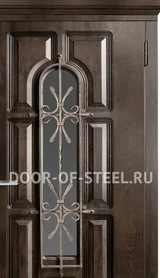 Входные двери с ковкой и стеклом в Минске