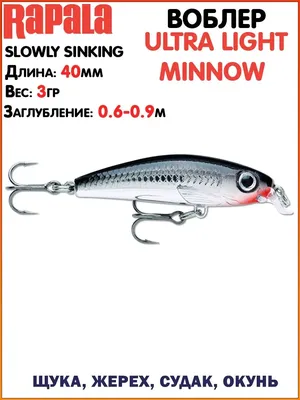 Воблер RAPALA Ultra Light Minnow/Воблеры на жереха/Воблеры на голавля/ Воблеры на щуку/Лучшие воблеры rapala 114159191 купить за 216 900 сум в  интернет-магазине Wildberries