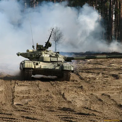 Обои Техника Военная техника, обои для рабочего стола, фотографии техника,  военная, украина, танк, дым, основной, т-64, булат Обои для рабочего стола,  скачать обои картинки заставки на рабочий стол.
