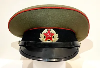 Фуражка Солдатская военная Офицерская Советская, цвет защитный с кокардой |  AliExpress