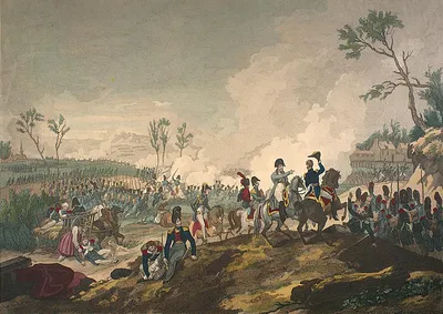 Image of Napoleon's retreat from Moscow (colour litho) by Russian School  (19th century)