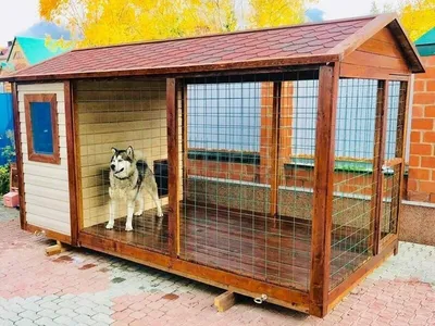 Купить Вольер для собаки с утепленной будкой - VOL-73 – цена, заказать на  Все-Вольеры