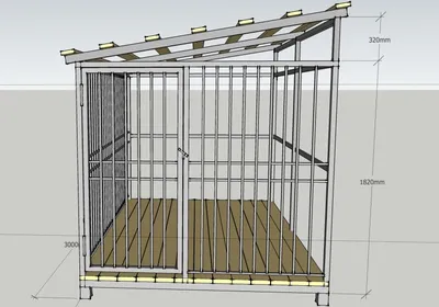 Схема конструкции типового вольера для собак крупных пород | Вольер для  собак, Будки, Вольер для собаки