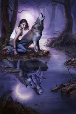 MR. ZNACHKOFF Брошь-значок \"Девушка-волк с голубыми волосами в стиле аниме\"  из дерева - купить с доставкой по выгодным ценам в интернет-магазине OZON  (1066012696)