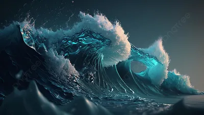 большие морские волны, спрей, волна, волнение фон картинки и Фото для  бесплатной загрузки
