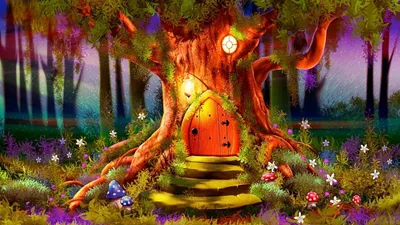 Волшебный осенний сказочный лес - 48 фото