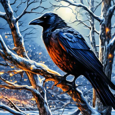 Ворона зимой - картинки и фото poknok.art