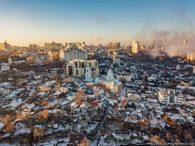 Зимний Воронеж с высоты.