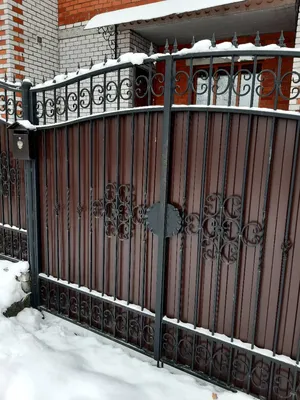 Ворота откатные для забора - купить в Перми - Официальный сайт «Академия  фасада и кровли»