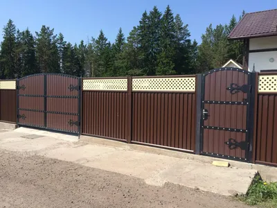 Ворота во двор для дачи и дома, коттеджного поселка - - Компания КАСКАДЪ -  въездные и гаражные ворота в Харькове